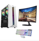 Pc Gaming Editing I5 SSD 120 Gb Fullset Monitor 24 Inch Curve Siap Pakai Editing Gaming